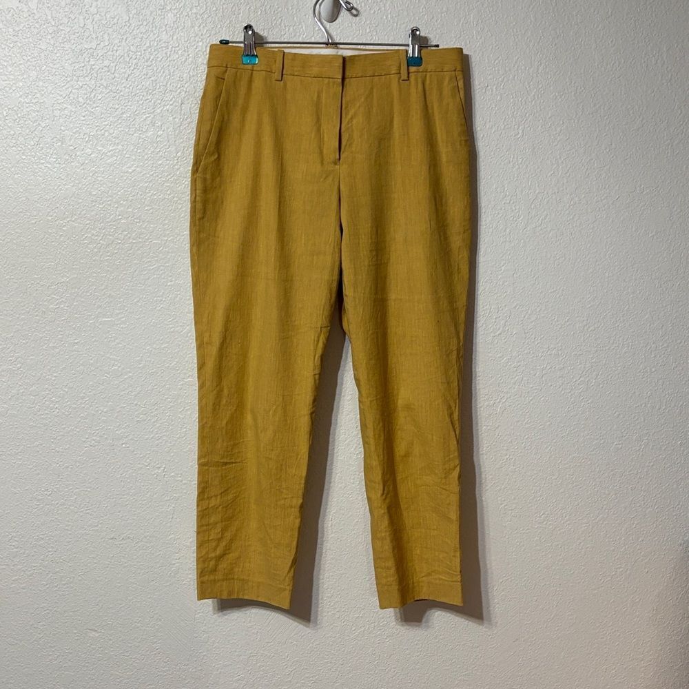 Theory Linen Blend Cropped Pants Size 4